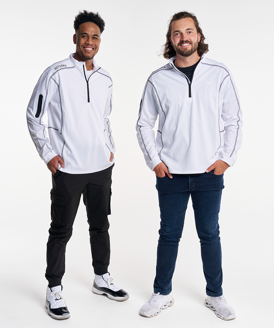 Men's White Salt Quarter-Zip Pullover