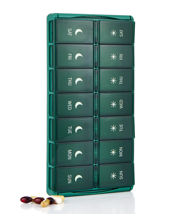 Easy-Fill AM/PM Pill Case (Green) product image