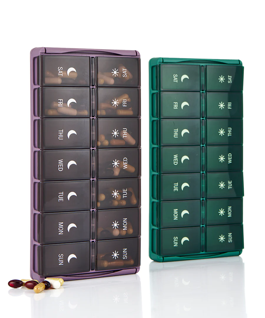 Easy-Fill AM/PM Pill Case (Violet)