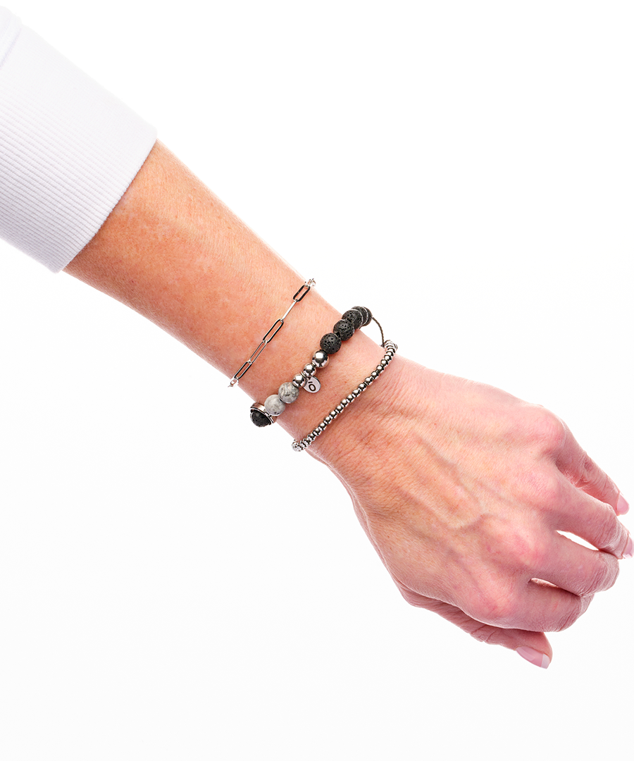 Bead Me Up Bracelet Set - Silver