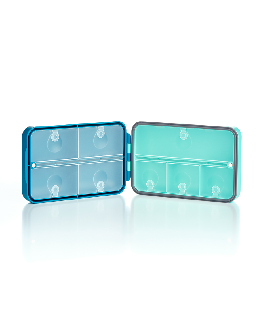 Easy Fold Supplement Case - Turquoise