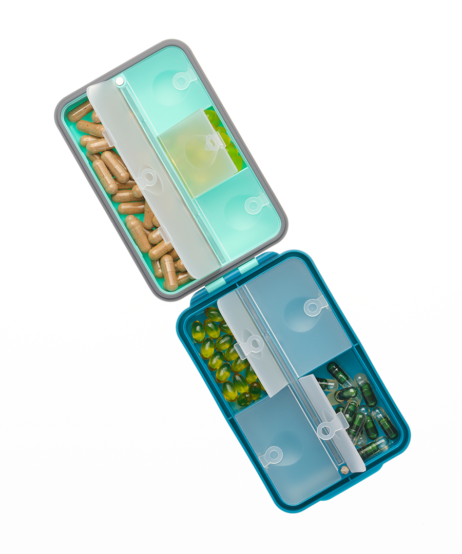 Easy Fold Supplement Case - Turquoise