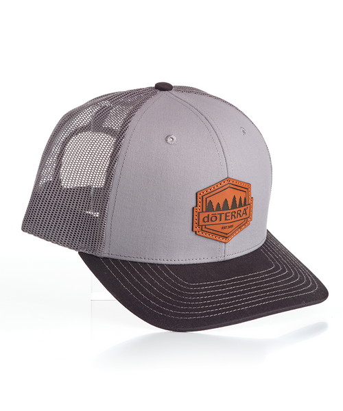 Unisex Gray Mountain Peak Trucker Hat