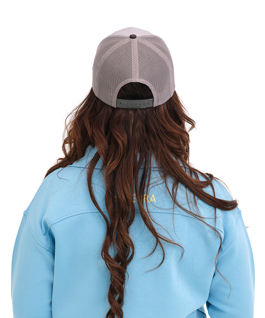 Unisex Gray Mountain Peak Trucker Hat