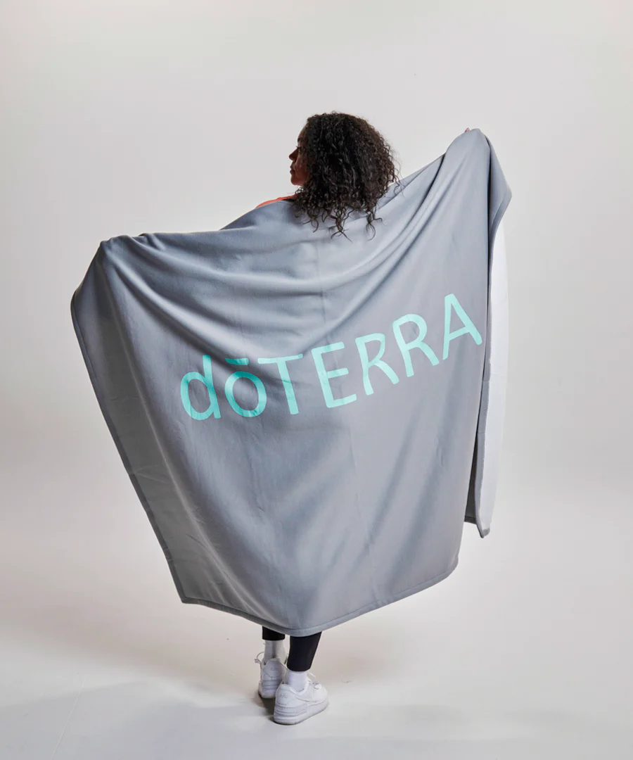 Wrap Me in doTERRA Blanket (Teal/Gray)