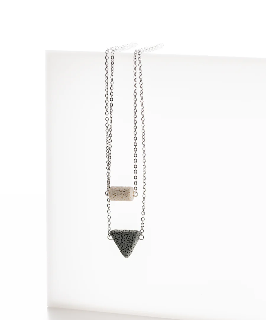 Cool Tones Diffusing Stone Necklace