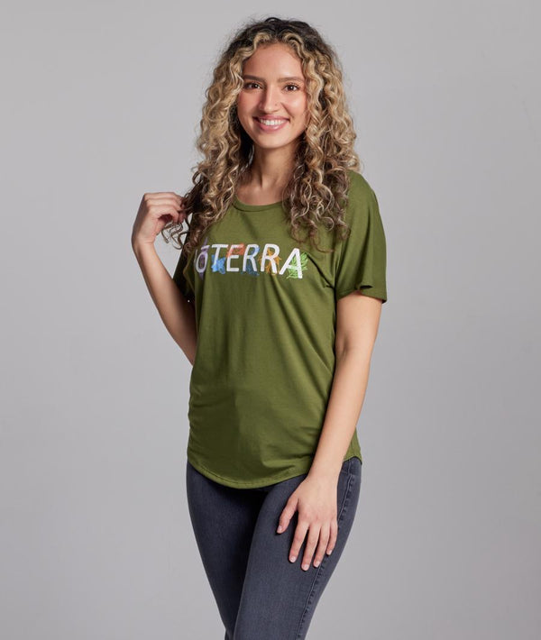 Pop-of-Color Flowy T-Shirt product image