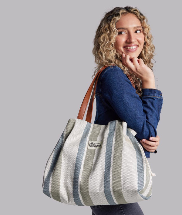 dōTERRA Healing Hands Striped Cinch Tote product image